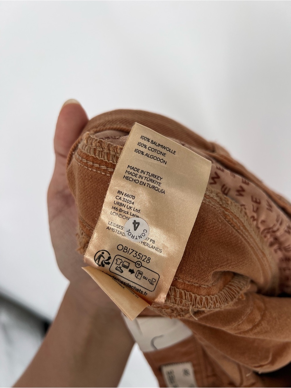 We The Free Good Luck Mid Rise Barrel Rust Orange Autumnal Denim Jeans 28 NWT - Picture 10 of 10